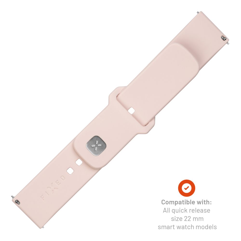 Fixed Silicone Sporty Strap for Huawei Watch / Xiaomi Watch Series, 22mm, Pink