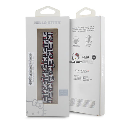 Remienok Hello Kitty Silicone Tags Graffiti pre Samsung Galaxy Watch / Huawei Watch Series, Čierny