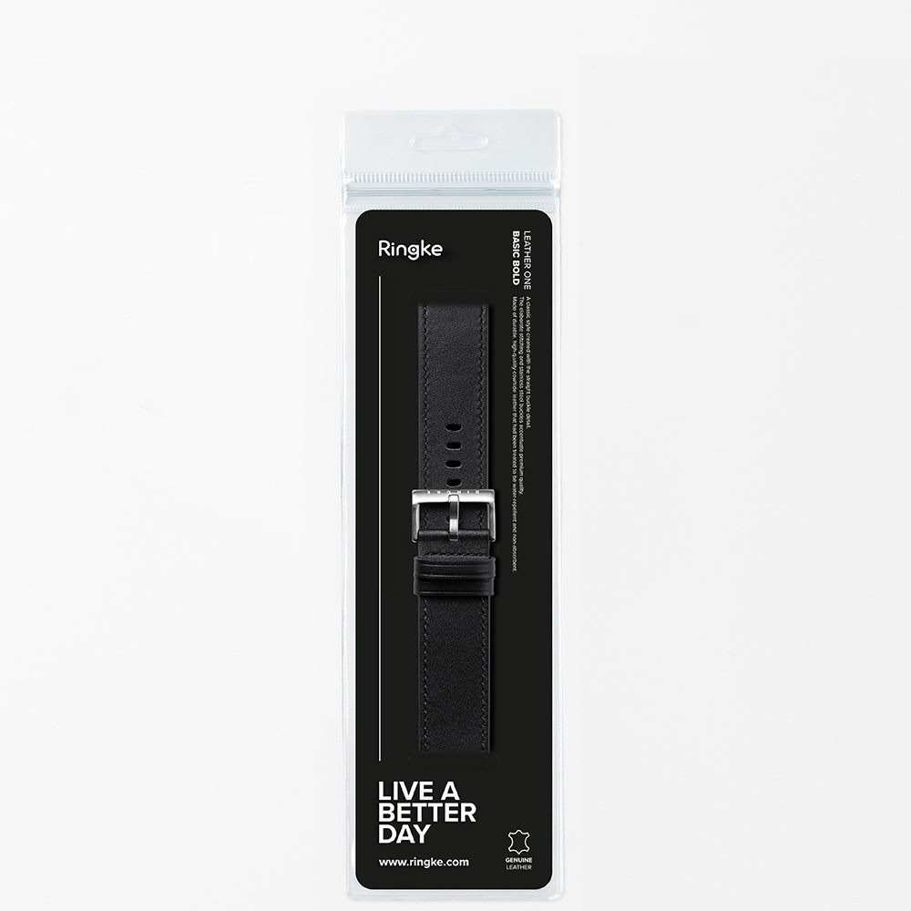 Remienok Ringke One Basic Bold pre Fossil Watch / Mobvoi Watch / Suunto Watch Series, 24mm, Čierny