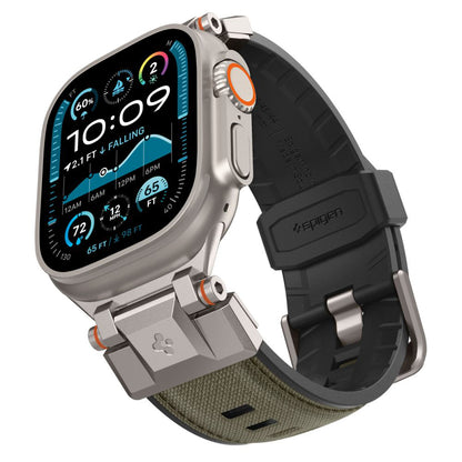 Spigen DuraPro Armor remienok pre Apple Watch 49mm / 46mm / 45mm / 44mm / 42mm Series, Zelený AMP09102