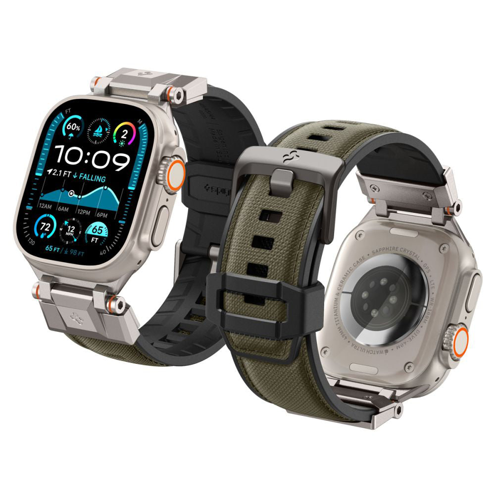 Spigen DuraPro Armor remienok pre Apple Watch 49mm / 46mm / 45mm / 44mm / 42mm Series, Zelený AMP09102