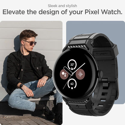 Remienok Spigen Rugged pre Google Pixel Watch 45mm Series, čierny AMP07600