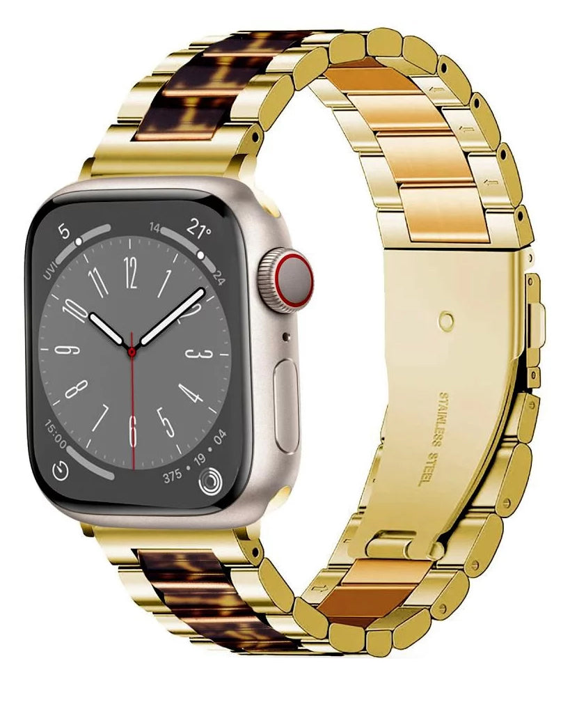Tech-Protect Modern Leopard remienok pre Apple Watch 42mm / 41mm / 40mm Series, Zlatý