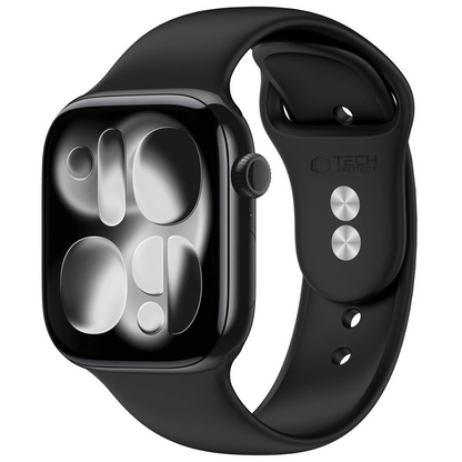Silikónový remienok Tech-Protect pre Apple Watch 49mm / 46mm / 45mm / 44mm Series, čierny
