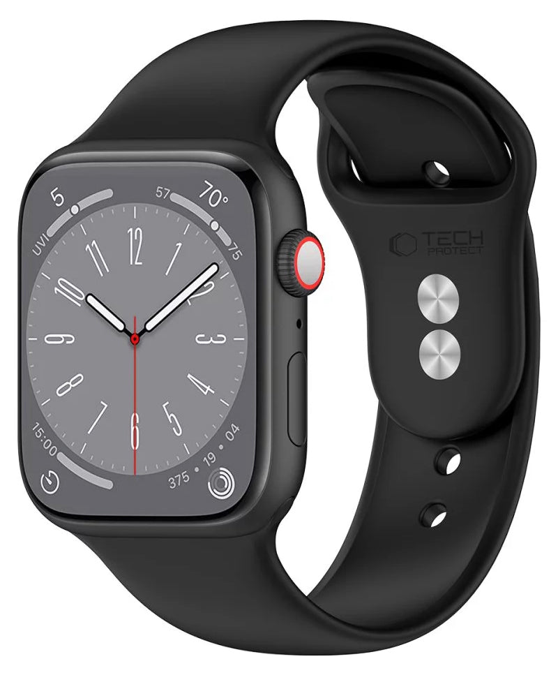 Remienok Tech-Protect Silicone pre Apple Watch 42mm / 41mm / 40mm Series, Čierny