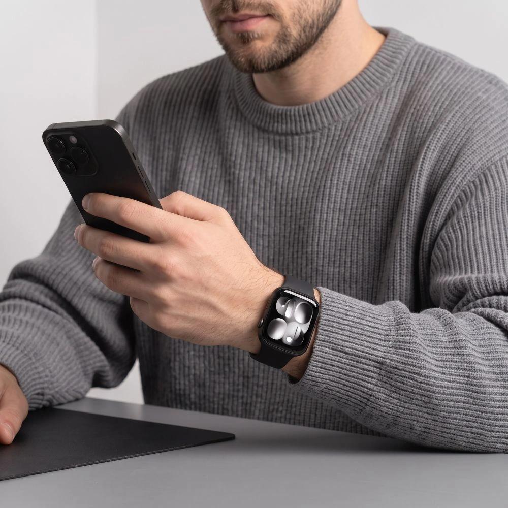 Silikónový remienok Tech-Protect pre Apple Watch 49mm / 46mm / 45mm / 44mm Series, čierny