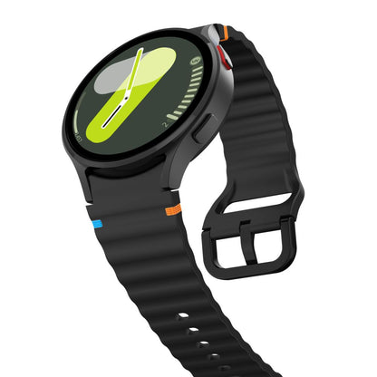 Tech-Protect silikónový športový remienok pre Samsung Galaxy Watch7 / Watch FE / Watch6 / Watch5 / Watch4 Series, čierny 