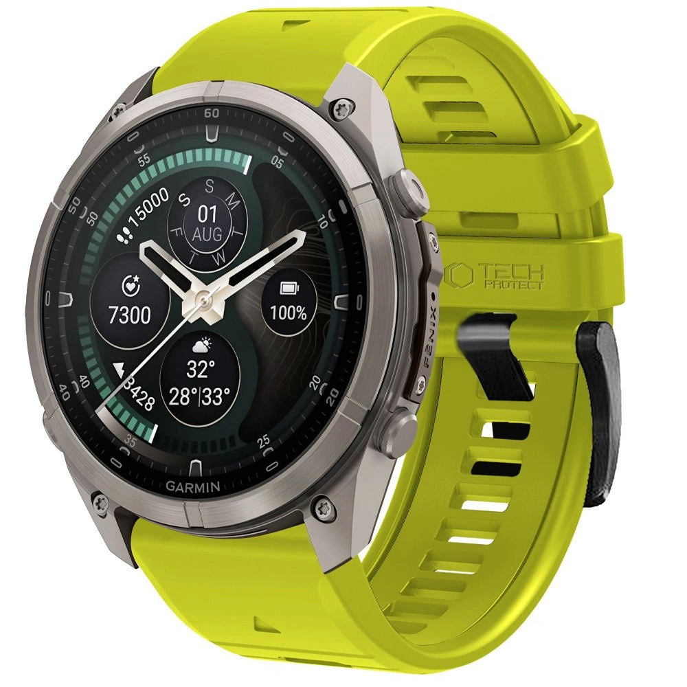Silikónový remienok Techsuit pre Garmin Fenix 5X / 5X Plus / 6X / 6X Pro / 7X / 8 / 8 Pro / 9 / 9 Pro, zelený