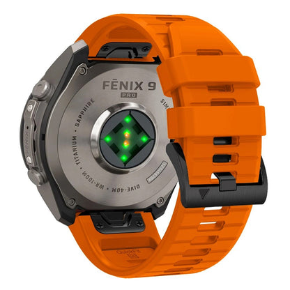 Silikónový remienok Techsuit pre Garmin Fenix 5 / 6 / 6 Pro / 7 / 8 / 8 Pro / E / 9 / 9 Pro, oranžový