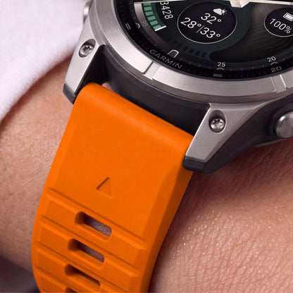Silikónový remienok Techsuit pre Garmin Fenix 5 / 6 / 6 Pro / 7 / 8 / 8 Pro / E / 9 / 9 Pro, oranžový