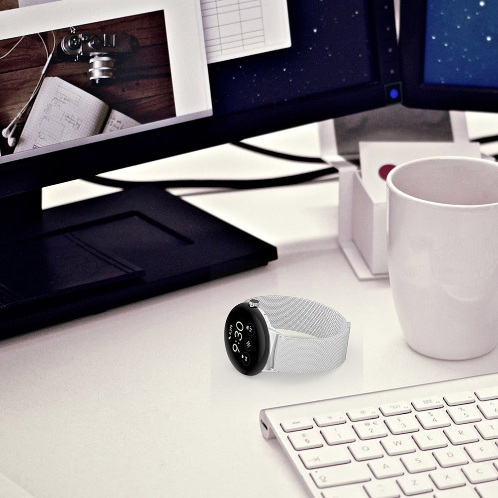 Techsuit W009 remienok pre Google Pixel Watch 4 45mm, Strieborný