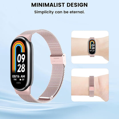 Techsuit W022 Strap for Xiaomi Smart Band 9 / 8, 15mm, Rose Gold