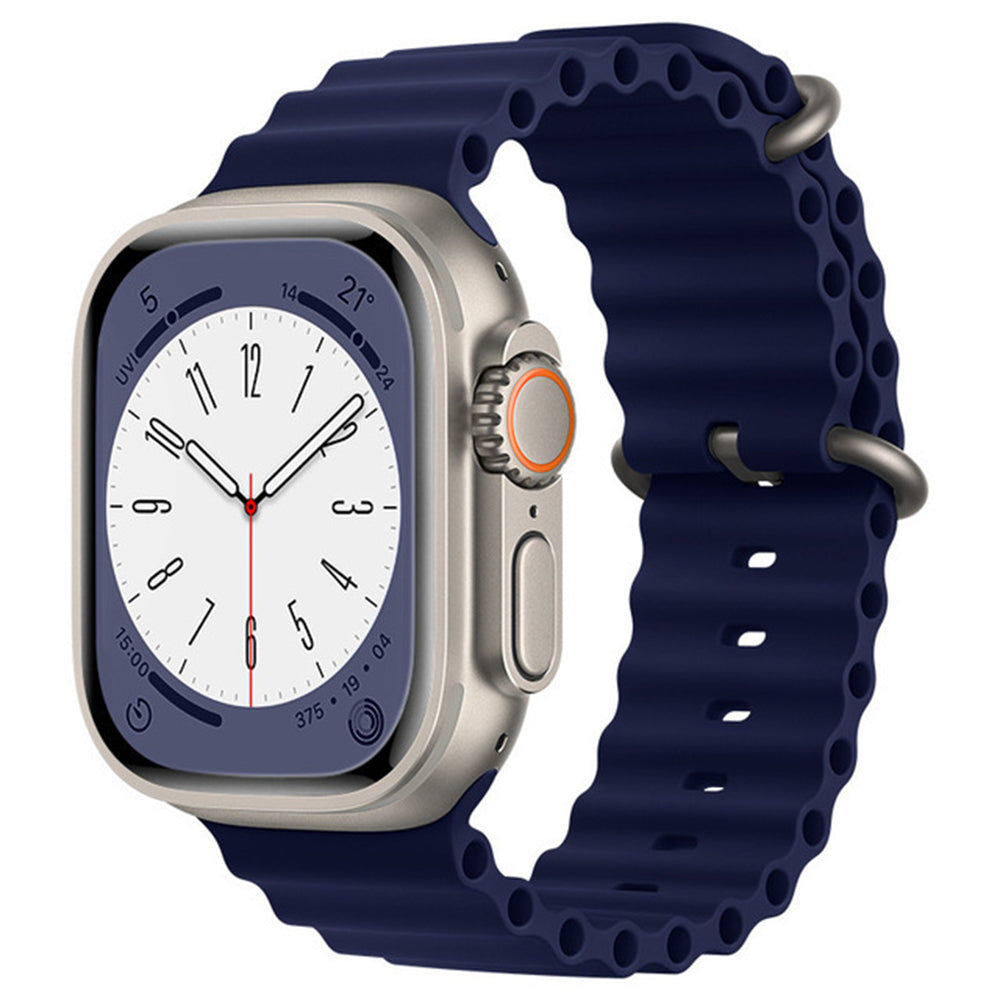 Remienok Techsuit W038 pre Apple Watch 49mm / 46mm / 45mm / 44mm / 42mm Series, tmavomodrý