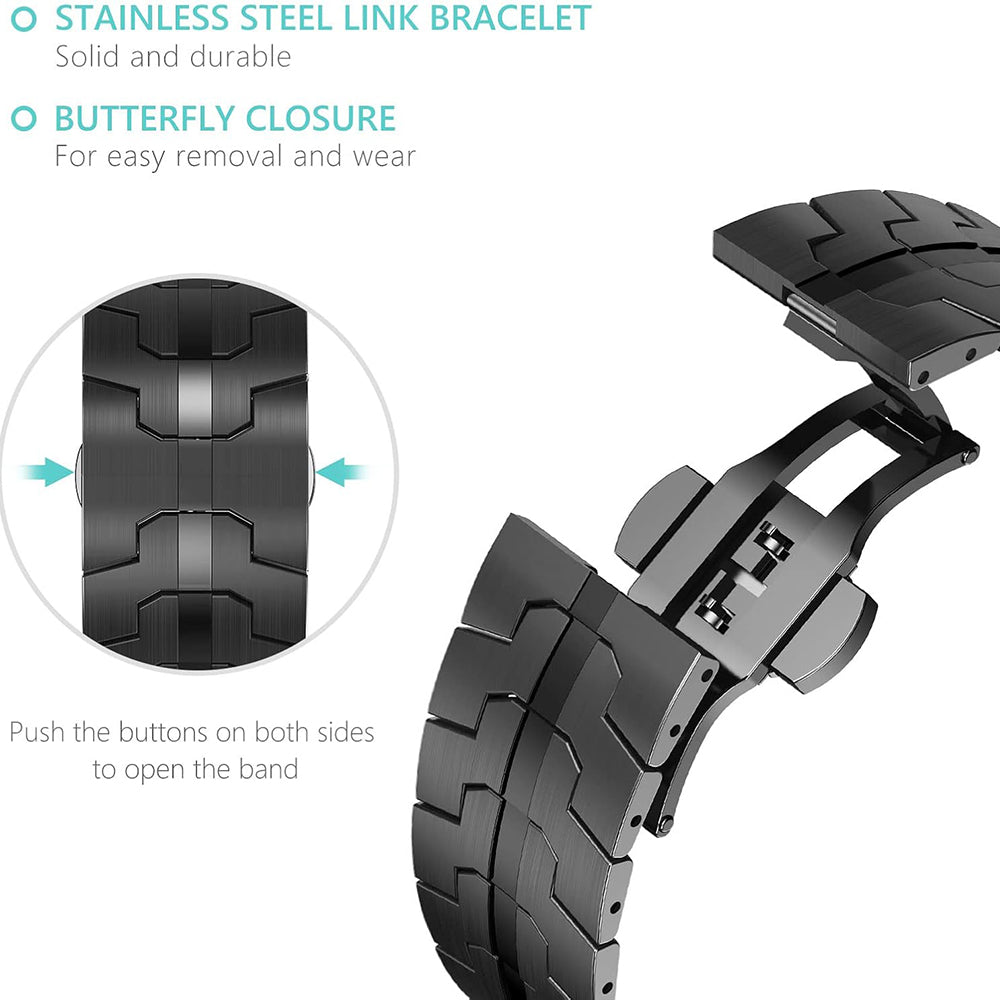 Techsuit W063 remienok pre Apple Watch 49mm / 46mm / 45mm / 44mm / 42mm Series, Čierny