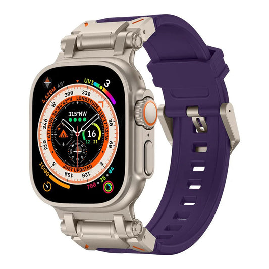 Techsuit W064 remienok pre Apple Watch 49mm / 46mm / 45mm / 44mm / 42mm Series, Strieborný Mov