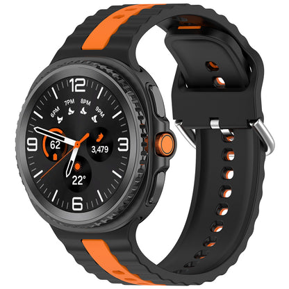 Techsuit W078 remienok pre Samsung Galaxy Watch 8 Classic / Watch8 44mm / Watch 8 40mm, Čierno-oranžový