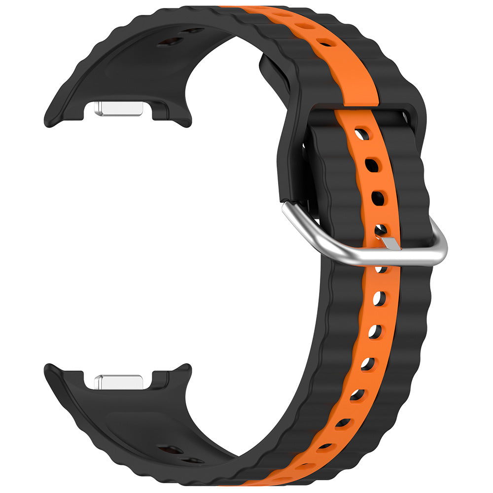 Techsuit W078 remienok pre Samsung Galaxy Watch 8 Classic / Watch8 44mm / Watch 8 40mm, Čierno-oranžový