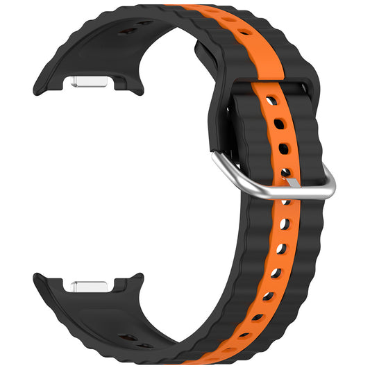 Techsuit W078 remienok pre Samsung Galaxy Watch 8 Classic / Watch8 44mm / Watch 8 40mm, Čierno-oranžový