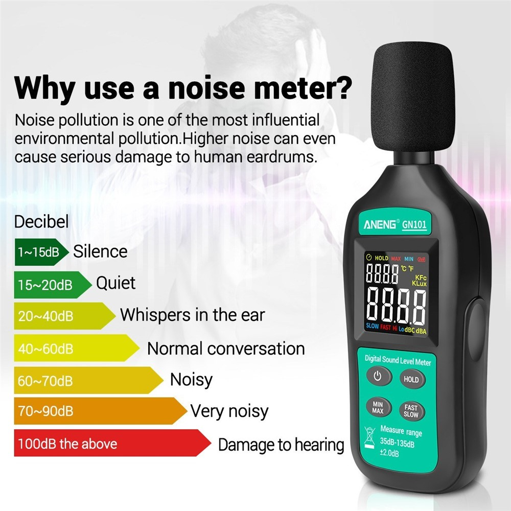 Digitálny decibelmeter ANENG GN101