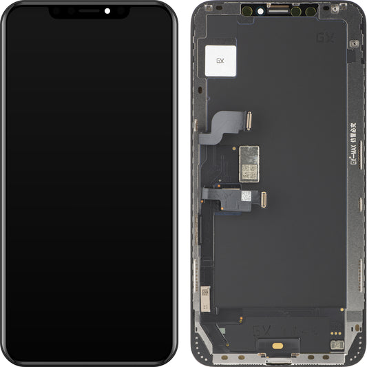 Dotykový displej GX pre Apple iPhone XS Max, s rámom, verzia OLED, čierny