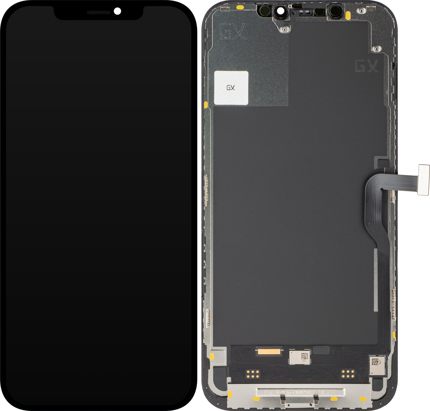 Displej s dotykovou obrazovkou GX pre Apple iPhone 12 Pro Max, s rámom, verzia OLED IC Movable, čierna