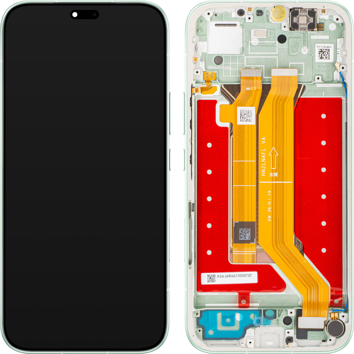 Displej s dotykovou obrazovkou Honor 600e / 600 Lite, s rámom, zelený, servisný balík 0235ASUN