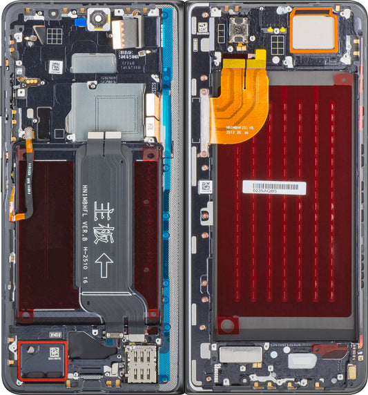 Displej s dotykovou obrazovkou Honor Magic V5, s rámom, Sub Inner, čierny, Service Pack 0235AQBS