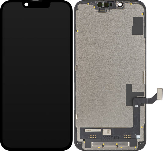Displej s dotykovou obrazovkou JK pre Apple iPhone 16e, s rámom, verzia LCD In-Cell IC Movable, čierna