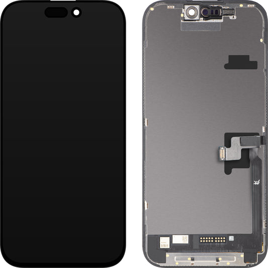 Displej s dotykovou obrazovkou JK pre Apple iPhone 16 Pro, s rámom, verzia LCD In-Cell IC pohyblivý, čierny