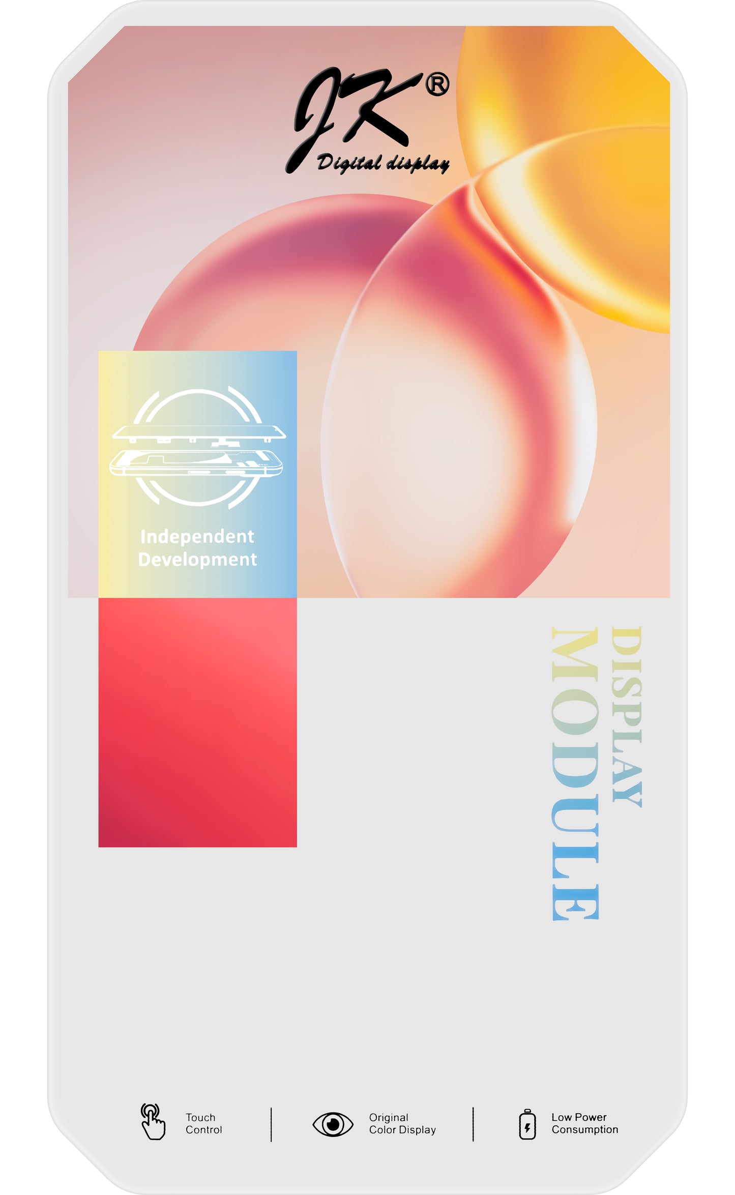 Dotykový displej JK pre Apple iPhone 15 Pro, s rámom, verzia In-Cell LCD, čierny 