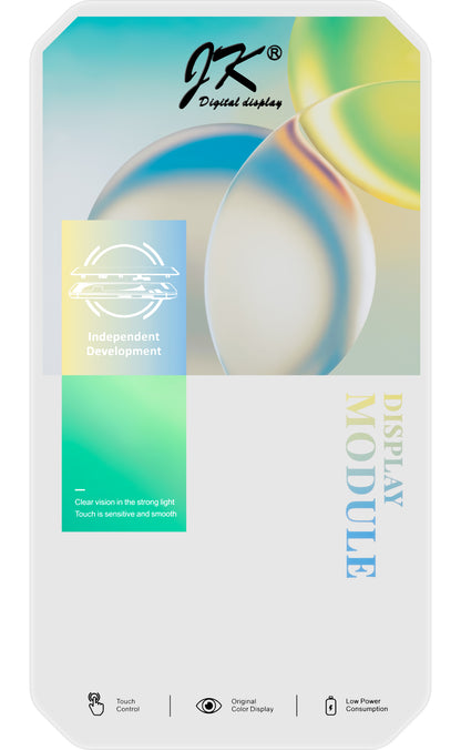 Displej s dotykovou obrazovkou JK pre Apple iPhone 15 Plus, s rámom, verzia LCD In-Cell IC Movable, čierna