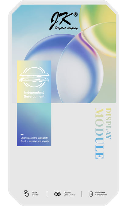 Dotykový displej JK pre Apple iPhone 15 Pro Max, s rámom, verzia In-Cell LCD, čierny 