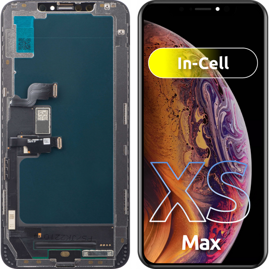 JK Dotykový displej pre Apple iPhone XS Max, s rámom, verzia In-Cell LCD, čierny