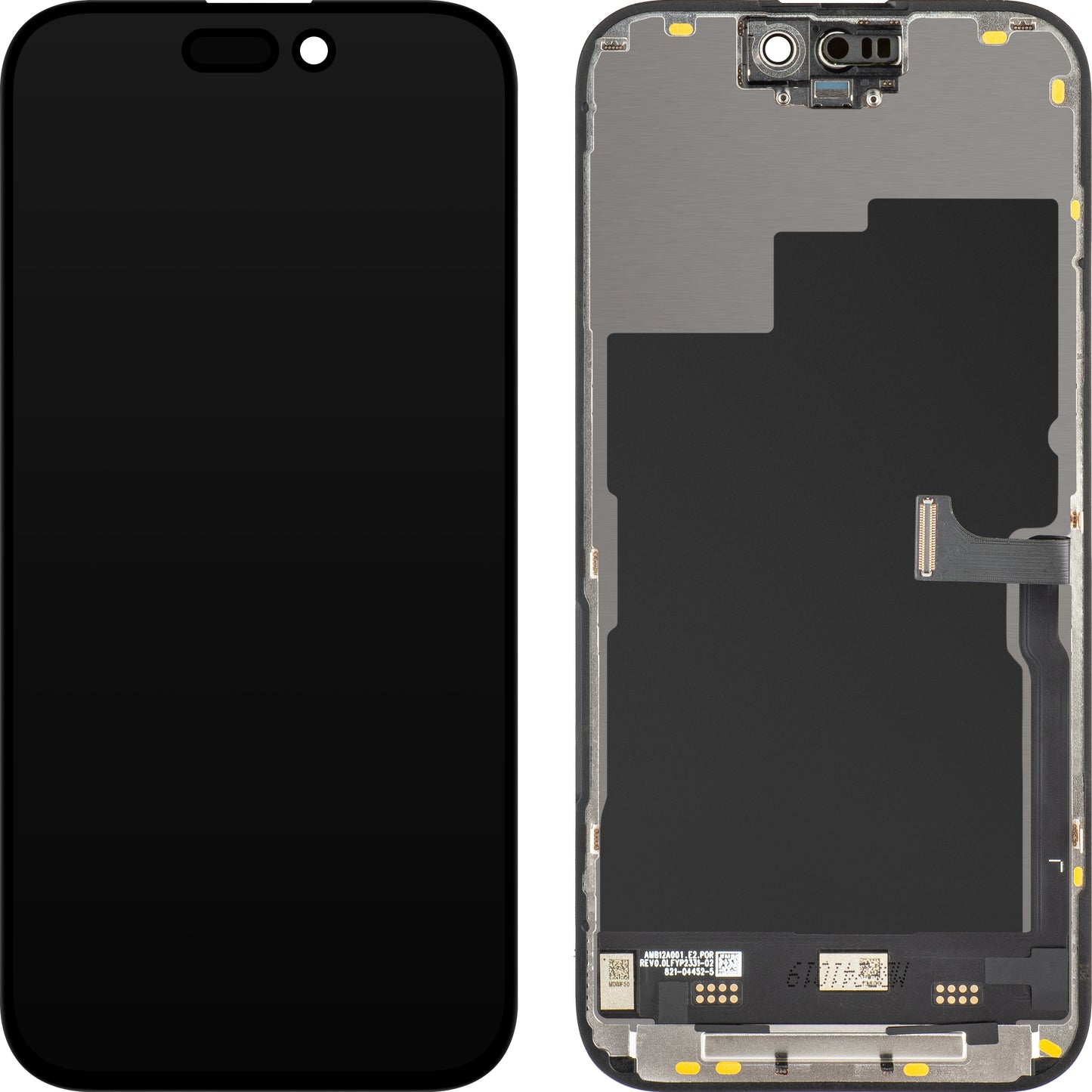 Displej s dotykovou obrazovkou JK pre Apple iPhone 15 Pro, s rámom, verzia LCD In-Cell IC Movable, čierna