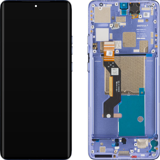 Dotykový displej Motorola Edge 50 Pro, s rámom, fialový (Luxe Lavender), servisný balíček 5D68C24093