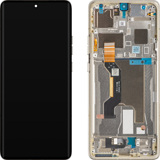 Motorola Edge 50 Ultra dotykový displej, s rámom, béžová (Nordic Wood), servisný balíček 5D68C24484