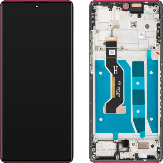 Displej s dotykovou obrazovkou Motorola Moto G85, s rámom, Modrý (Relucent Blue), Service Pack 5D68C29595