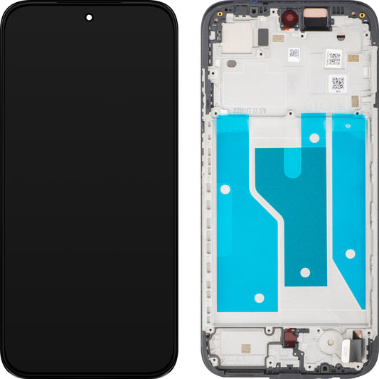 Display s dotykovou obrazovkou Motorola Moto G77 / G67, s rámom, čierna (Pantone Black Olive), Service Pack 5D68C32013