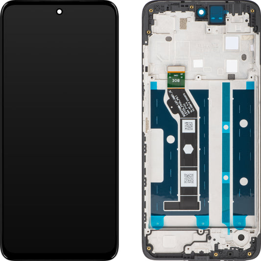 Displej s dotykovou obrazovkou Motorola Moto G15 / G15 Power, s rámom, čierny, Swap 5D68C29273