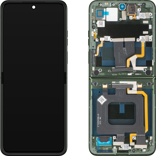 Displej s dotykovou obrazovkou Motorola Razr 70 Plus, s rámom, pod vnútornou časťou, zelený (Pantone Mountain View) Service Pack 5D68C32313