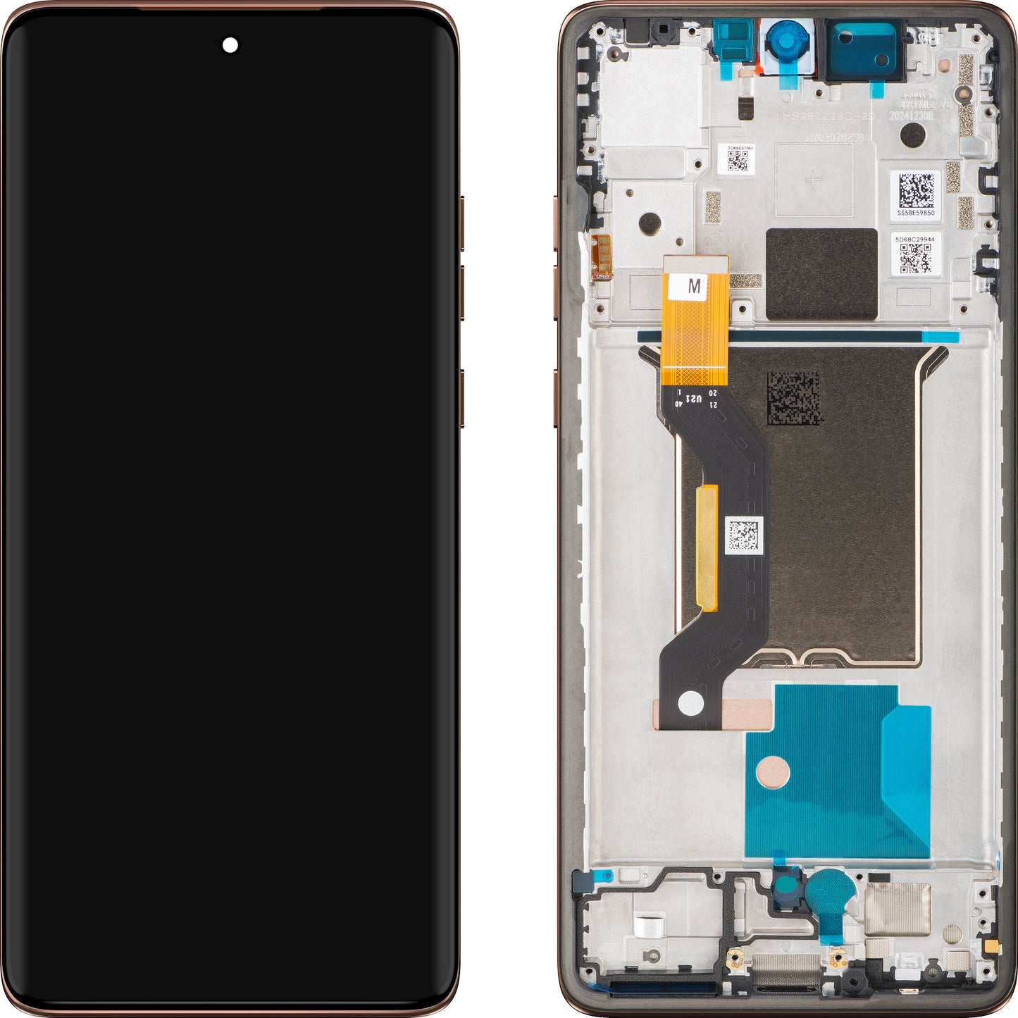 Displej s dotykovou obrazovkou Motorola Edge 60 Fusion, s rámom, Hnedá (Mocha Mousse), Servisný balíček 5D68C30578
