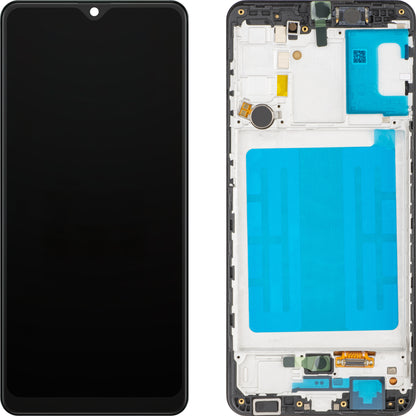 Display s dotykovou obrazovkou MP kompatibilný so Samsung Galaxy A31 A315, s rámom, verzia OLED, čierna