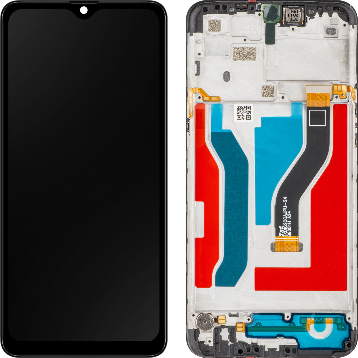 Displej s dotykovým panelom MP kompatibilný so Samsung Galaxy A10s A107, s rámom, čierny