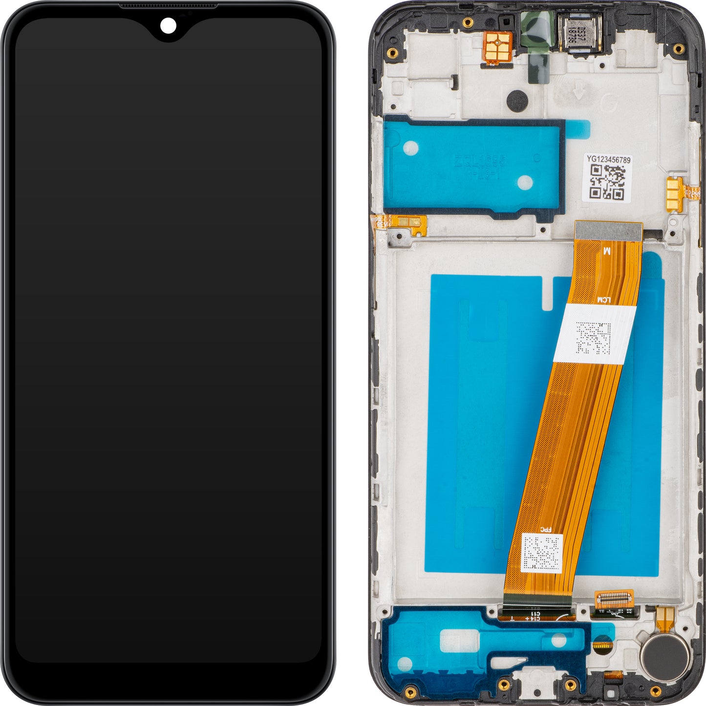 Displej s dotykovým panelom MP kompatibilný so Samsung Galaxy A01 A015, s rámom, verzia mimo Európu, čierna