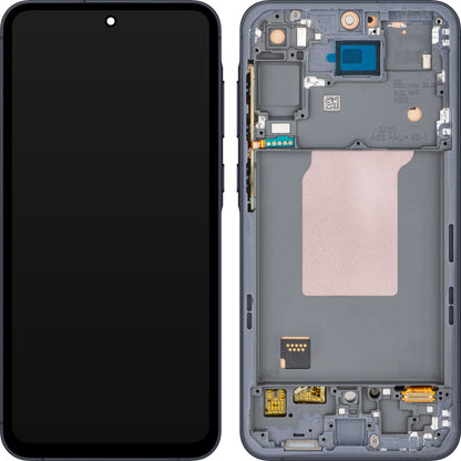 Display s dotykovým displejom MP kompatibilný so Samsung Galaxy A55 5G A556, s rámom, čierny.
