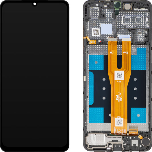 Displej s dotykovým panelom MP kompatibilný so Samsung Galaxy A06 A065, s rámom, čierny