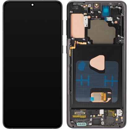 Displej s dotykovou obrazovkou MP kompatibilný so Samsung Galaxy S21+ 5G G996, s rámom, verzia OLED, čierna