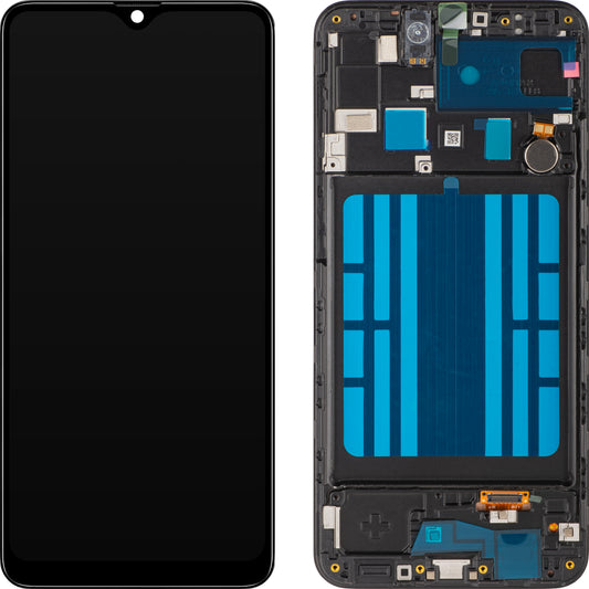 MP Touchscreen Display compatible with Samsung Galaxy A20 A205, with Frame, Black