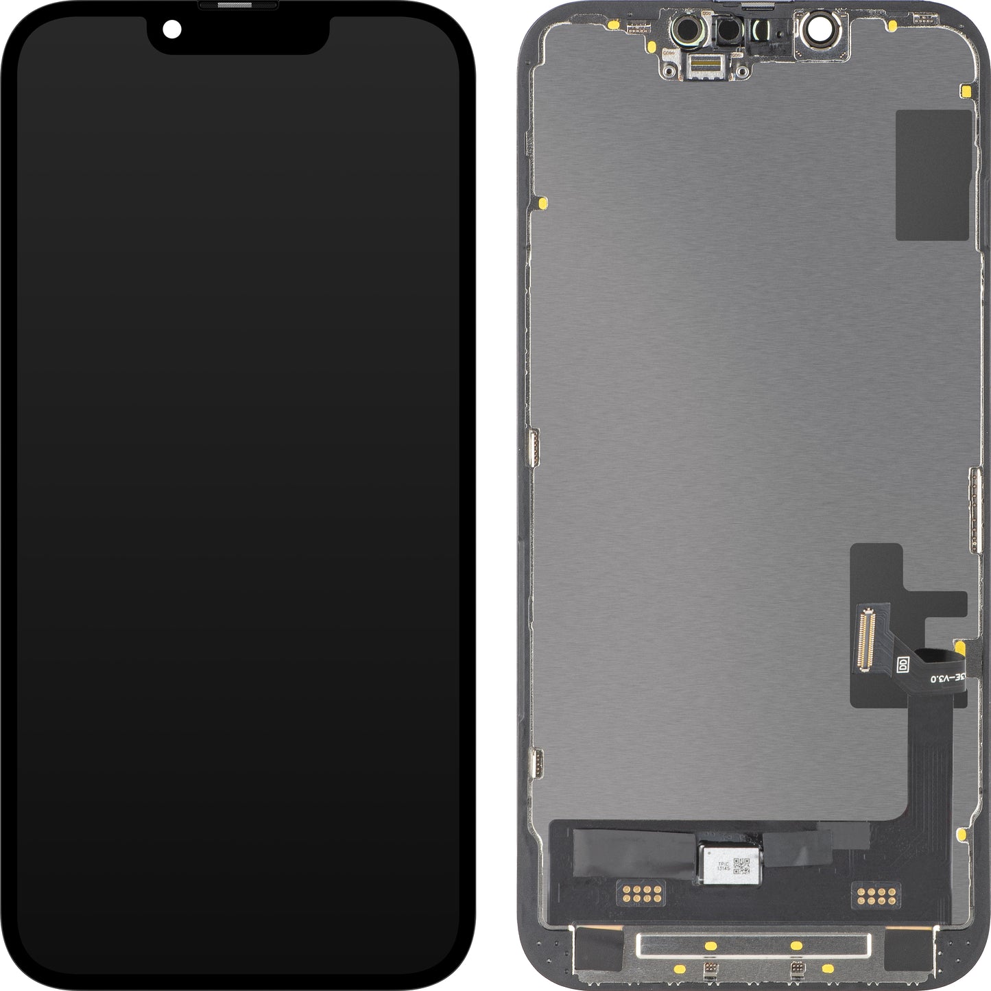 Displej s dotykovou obrazovkou MP kompatibilný s Apple iPhone 14, s rámom, verzia Soft OLED FHD Diagnostic, čierna