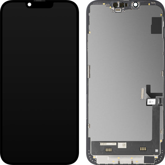 Displej s dotykovou obrazovkou MP kompatibilný s Apple iPhone 14 Plus, s rámom, verzia Soft OLED FHD Diagnostic, čierna
